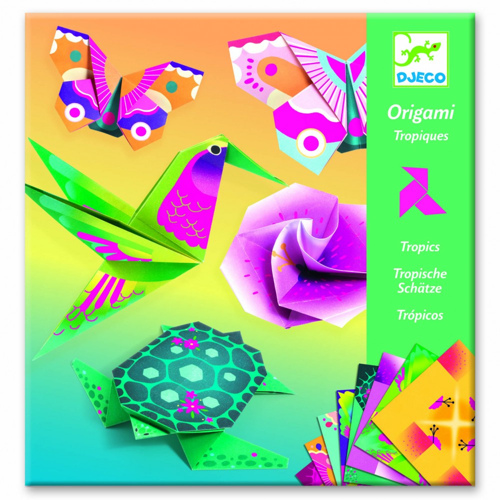 Creeaza origami animale si flori exotice djeco Djeco imagine 2022 protejamcopilaria.ro